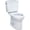 Cotton White, variant on TOTO® Drake® Two-Piece Round 1.28 GPF Universal Height TORNADO FLUSH® Toilet with CEFIONTECT®, Sedona Beige - CST775CEFG#12