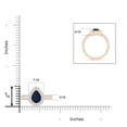 thumbnail image 4 of ANGARA Natural 1.15 ct Blue Sapphire & Diamond Split Shank Engagement Ring in 14K Rose Gold for Women (Size-8x6mm) | September Birthstone, Anniversary, Jewelry Gift for Women | Natural Sapphire Ring, 4 of 9