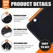 Flip-Page Patch Display, Hook and Loop Tactical Patch Board Binder, Small Military Patch Display, Patch Book Holder Organizer with 4 Pages for Showing Emblem Collections Black