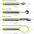 thumbnail image 3 of SUTENG Melon Baller Scoop Set, Professional 4 Piece Stainless Steel Watermelon Knife Fruit Carving Tool Set，Fruit Scooper Seed Remover Melon Baller Carving Knife Double Sided Melon Baller, 3 of 6