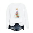 thumbnail image 4 of Womens Casual Christmas Long Sleeve Tee Shirts Sweatshirts Trendy Plus Fall Sweaters 2025 Fall Tops 3/4 Sleeve Shirts Casual Tunic Top Fall Tops, 4 of 6