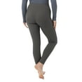 thumbnail image 2 of 32 Degrees Women's Midweight Rib Baselayer Leggings - Charcoal Heather - X-Small, 2 of 2