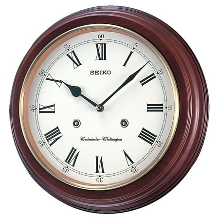 Seiko QXH202BLH Wall Chime Clock, Brown
