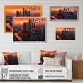 thumbnail image 4 of Designart "Orange And Yellow Architectural Marvels" City Art Deco Wall Art Living Room, 4 of 5
