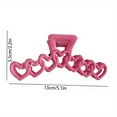 thumbnail image 4 of 2Pcs Sweet French Style Hair Clips Women Plastic Heart-shaped Hairpin Candy Color Large Grab Cawl Clips Girls Hair Accessories, 4 of 9