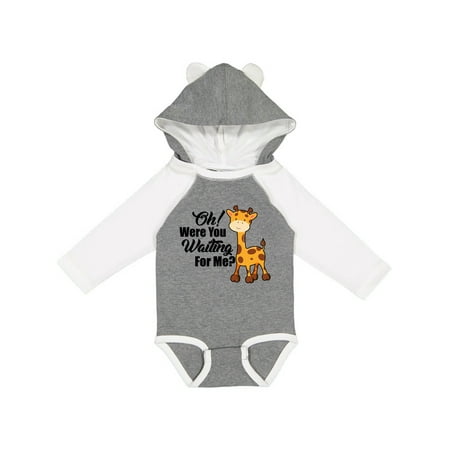 

Inktastic Oh Were You Waiting for Me with Baby Giraffe Gift Baby Boy or Baby Girl Long Sleeve Bodysuit