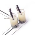 thumbnail image 2 of Pendientes de taza de té con leche y perlas hechos a mano con estilo divertido, pendientes de taza de bebida creativa y genial, pendientes lindos y populares de moda para mujeres, ligeros y, 2 of 6