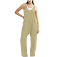 thumbnail image 2 of EINCcm Rompers for Women Casual 2024 Summer Jumpsuits Sleeveless Loose Spaghetti Strap Overalls Jumpers, 2 of 9