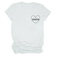 thumbnail image 2 of EQWLJWE Mama Shirt Women Mother's Day Tee Shirt Heart Print Graphic Tee Mama Letter Printed T Shirt Momlife Casual Tee Tops, 2 of 3
