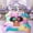 Girl 04, variant on Erosebridal Kawaii Unicorn Kids Twin Bedding Sets, Rainbow Cloud Bedding Comforter Set, Pink Reversible, 7pcs