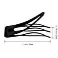 thumbnail image 4 of 24 Piezas Pinzas para el Cabello de Doble Agarre Pinzas para el Cabello de Metal Pasadores para el Cabello para Mujer para Hacer Cabello, Suministros de Salón (Negro), 4 of 5