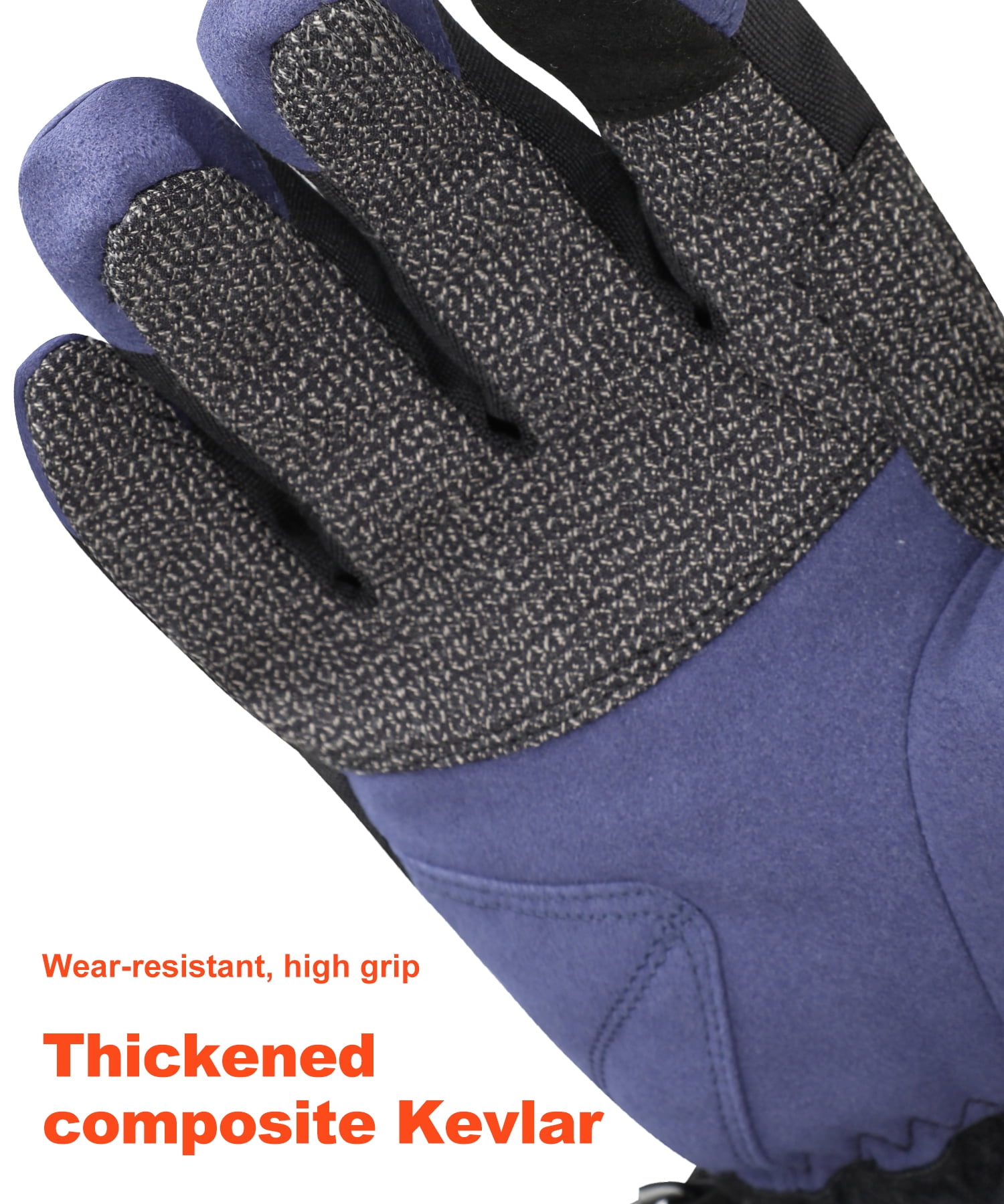 SAVIOR HEAT Rechargeable Heated Work Gloves - Waterproof, Impact - Resistant, for Winter Outdoor Work, Skiing & Motorcycle Riding