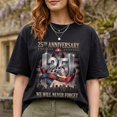 thumbnail image 2 of 9/11 25th Anniversary Shirt, Never Forget 2001-2026 Twin Towers Tribute, Firefighter Gildan 5000 Tee, 2 of 4