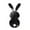 Black, variant on Wovilon Home Decor 3D Acrylic Wall Decals Frameless Full Length Mirror Easter Rabbit Gym Length Mirror For Wall Bathroom Bedroom Door Tiles