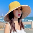 thumbnail image 4 of Chapeau de Soleil Papillon Réversible : Chapeau de Plage en Coton à Large Bord pour Femmes, 4 of 9