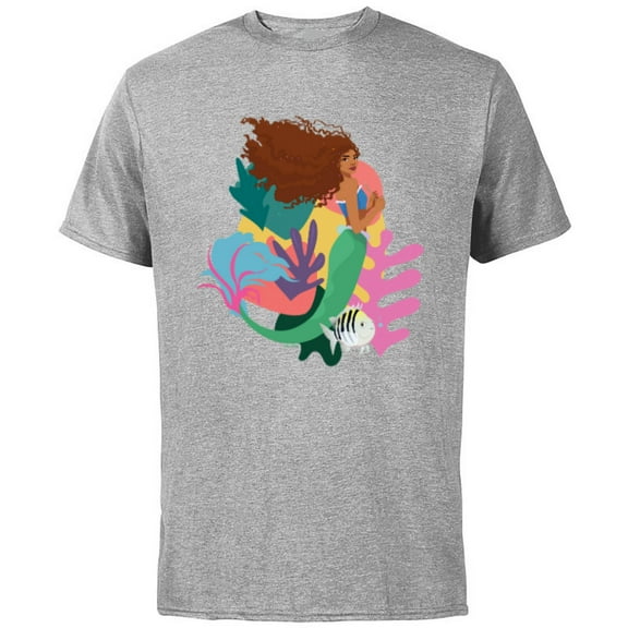 Disney The Little Mermaid Ariel and Flounder Find - Short Sleeve Cotton T-Shirt for Adults - Customized-Athletic Heather