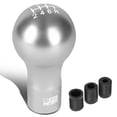 thumbnail image 1 of J2 Engineering Universal Silver Manual Car Shifter Knob Aluminum Spherical Teardrop Shape with Adapter J2-SK-007-SL, 1 of 7