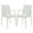 White, variant on LeisureMod Dining Arm Chair in Polypropylene with Weave Design Lightweight and Stackable Indoor and Outdoor Use for Modern Home, Patio, Backyard, Living Room Mace Collection Set of 2