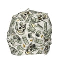 thumbnail image 4 of Salouo Skull with Cash Print Unisex Beanie Hat,Knitted Baggy Skull Cap Winter Warm Hats Beanie Sleep Hats Cancer Headwear Caps for Women & Men 1 Pieces, 4 of 7