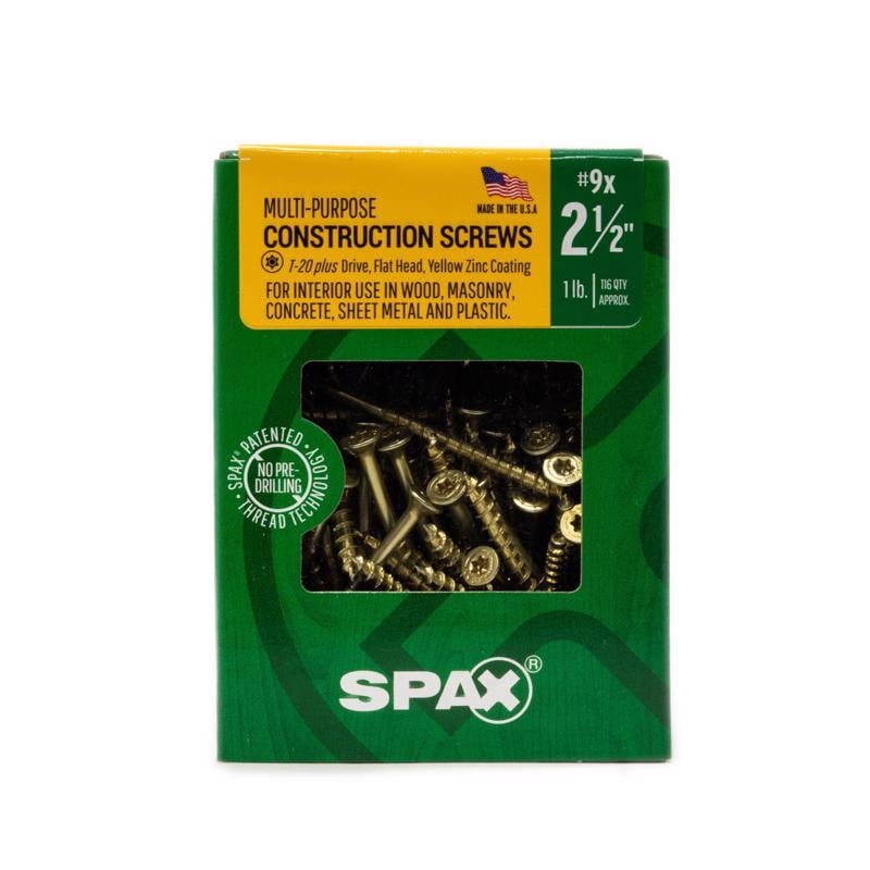 SPAX Multi Material Construction Screw Flat Head - Wood, Easy Installation - 1 Piece, Size 1
