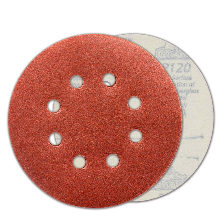 Gator 5-Inch 8-Hole Red Resin Hook and Loop Sanding Disc