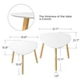 thumbnail image 2 of Bambloom Modern White Coffee Table Set of 2,Nesting Side Table for Living Room，21.7"L x 21.7"W x 17.7"H, 2 of 8
