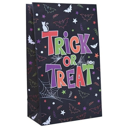 Beistle 846 Halloween Paper Treat Bags with Stickers - Pack of 12