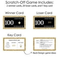 thumbnail image 5 of Big Dot of Happiness Adult 100th Birthday - Gold - Birthday Party Game Scratch Off Cards - 22 Count, 5 of 6