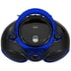 thumbnail image 2 of Jensen CD-490 Reproductor de CD estéreo deportivo portátil con radio AM/FM y entrada de línea auxiliar y conector para auriculares (azul), 2 of 4