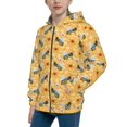 thumbnail image 2 of Kdxio Bee Wasp Pattern Kids Boys Girls Zip Up Hoodie 3D Printed Hooded Sweatshirt Hoody Coat with Pocket 7-12 Y-Small, 2 of 6