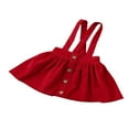 thumbnail image 2 of Toddler Baby Girl Suspender Skirt  Cute Adjustable Strap Button Front Overall Skirt, 2 of 7