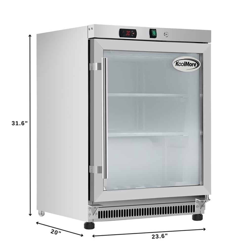 Pemberly Row 24" Commercial Countertop Display Freezer & Glass Door 46 cu. ft.
