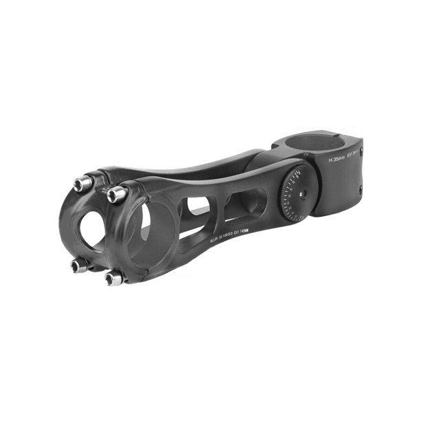 Eigraketly Vástago de manillar de bicicleta, aleación de aluminio de 31,8 MM, extensor de bicicleta de 85 grados, accesorio de extensión de elevador Ciclismo Negro 31.8 mm 145 mm Eigraketly OD021782-09