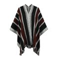 thumbnail image 4 of Aoochasliy Winter Scarfs Women's Autumn Winter Striped Color Plaid Shawl Ladies Cloak Shawl Tops, 4 of 7