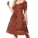 thumbnail image 3 of Vestido de verano de manga corta con estampado de leopardo negro para mujer 2025, ropa vintage para mujer., 3 of 7