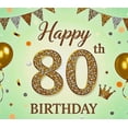 thumbnail image 4 of Glittery 80th Birthday Backdrop Banner with Balloons Stars and Crown Party Decorations for Birthday Party Photography Props and Home Decorations, 4 of 7