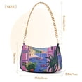 thumbnail image 3 of FORMRS Womens Shoulder Bag with Chain Strap Clutch Purse Cute Tote Handbag, Purple Window Scene, 3 of 7