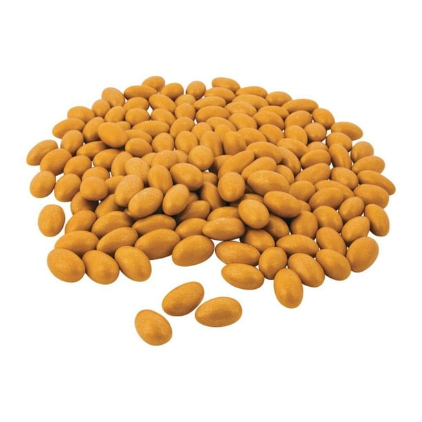Gold Metallic Jordan Almonds (1Lb) Edibles 113 Pieces