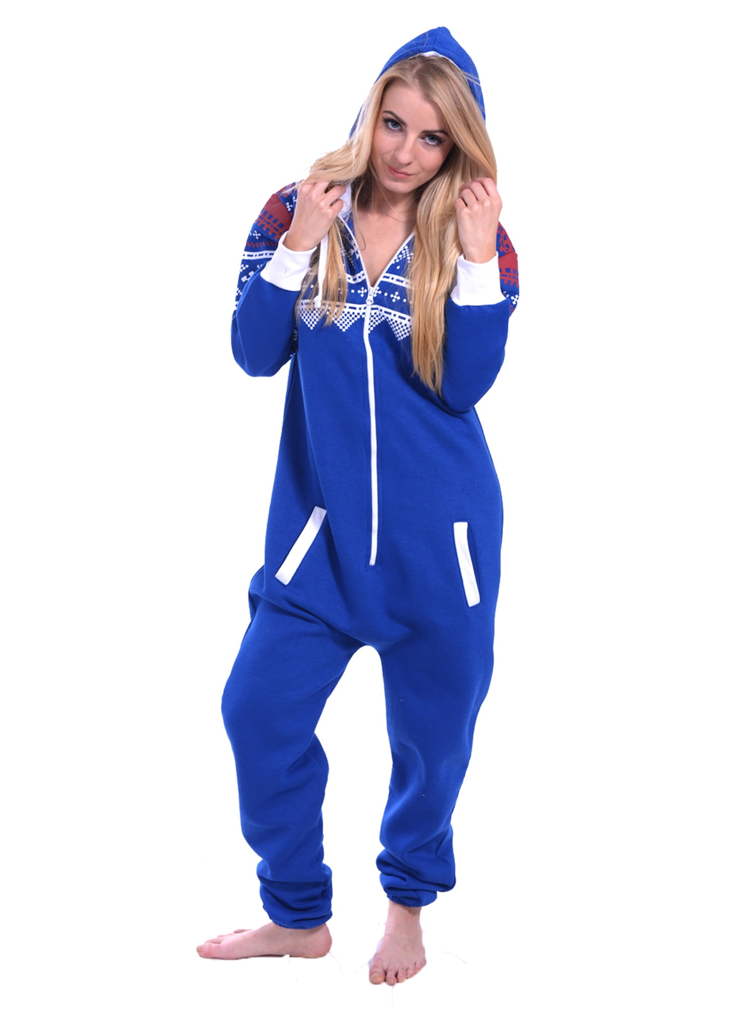 Adult Union Suit pajamas Sleepwear for Women One Piece Pajama Ladies ...