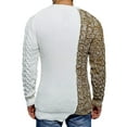 thumbnail image 2 of Men Color Patchowork Slim Sweater Casual Pullovers, 2 of 5