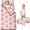 Strawberry and Girl Pink Pattern-1, variant on Strawberry and Dot White Pattern Teens Toddler Nap Mat with Pillow, Sleeping Mat Bag for Preschool Daycare 59"x22"