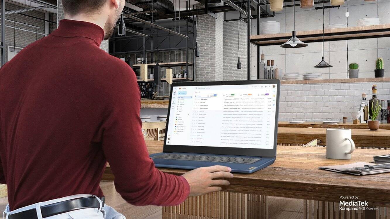 Lenovo Slim 3 Chromebook Laptop, 14" FHD Touchscreen, 8GB Memory, 128GB eMMC, 256GB SSD, 8-Core MediaTek Kompanio 520 Processor, Wi-Fi 6, Bluetooth, Chrome OS, Cefesfy Multifunctional Brush