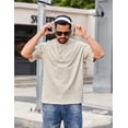 thumbnail image 2 of COOFANDY Men's Cotton T-Shirts Oversized Shirt Short Sleeves Streetwear Loose Fit Summer Tee Tops Washed Basic Unisex Shirts, 2 of 6