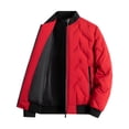 thumbnail image 3 of Trikvn Men's Bomber Jacket Casual Lightweight Quilted Zip Up Fall Outerwear Coat with Pockets for Golf Everyday Wear Classic Windbreaker Jackets Top, 3 of 7