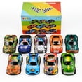 thumbnail image 5 of Coches de juguete de 4,2 pulgadas, coches de carreras de metal, vehículos, paquete de 9 coches de tracción trasera, juguetes para niños, niñas, niños pequeños, niños de 2, 3, 4, 5, 6, 7 años, regalos, 5 of 5