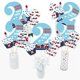 thumbnail image 2 of Crossing de la fiesta de ferrocarril del segundo cumpleaños - Sticks de la fiesta de la fiesta de la segunda fiesta de vapor - Toppers - Toppers - Juego de 15 Big Dot of Happiness Ver descripción, 2 of 2