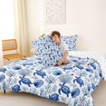 thumbnail image 4 of spefrowx Cute Sea Turtle Full Size Comforter Sets for Kids, Coral Conch Marine Print Bedding Comforter Set, Reversible, 3pcs, 1 Comforter and 2 Pillowcases, 4 of 6