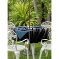 thumbnail image 3 of Outdoor Tablecloths with Umbrella Hole & Zipper, Black White Round Tablecloth 54 Inch, Modern Geometric Abstract Gradient Striped Waterproof Table Cloth, Patio/Pool/Picnic Table Covers, 3 of 8