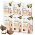 thumbnail image 1 of Nuevas mascarillas hidratantes para pies Epielle | Paquete de 6 calcetines | Para pies agrietados, talones secos, dedos y callos | Manteca de karité Aceite de jojoba Vitamina E | Cuidado de la piel co, 1 of 5