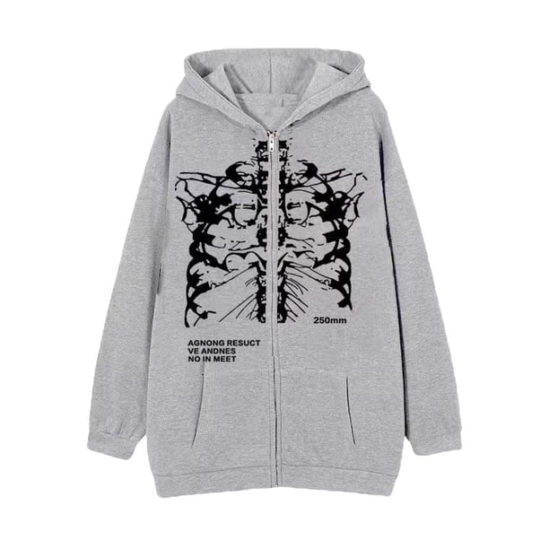 Pntutb, camiseta de manga larga a la moda para mujer, ropa de abrigo holgada con frente abierto, blusa estampada, abrigo, tops, blusa con cremallera, sudaderas con capucha Pntutb Pntutb-3906